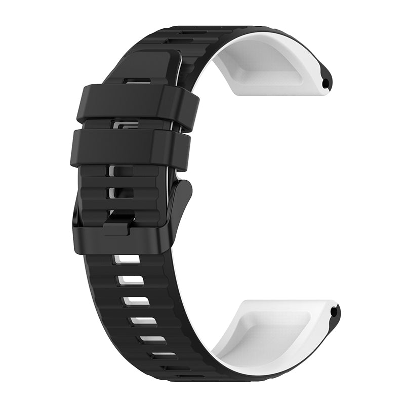 For Garmin Fenix 7 6 5 Amazfit Falcon Silicone Watch Band 22mm Dual Color Adjustable Smart Watch Strap Replacement