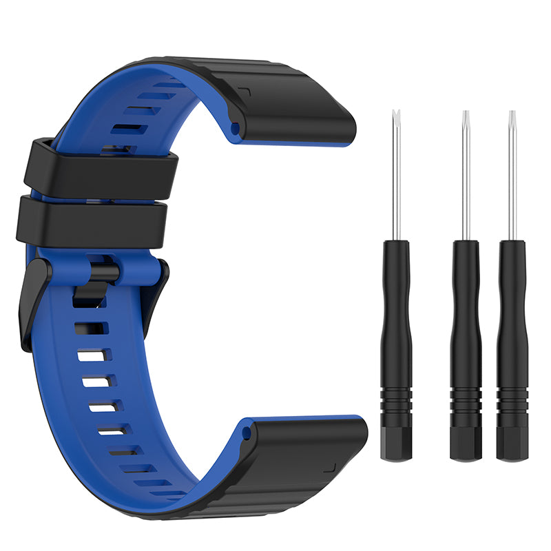 For Garmin Fenix 7 6 5 Amazfit Falcon Silicone Watch Band 22mm Dual Color Adjustable Smart Watch Strap Replacement