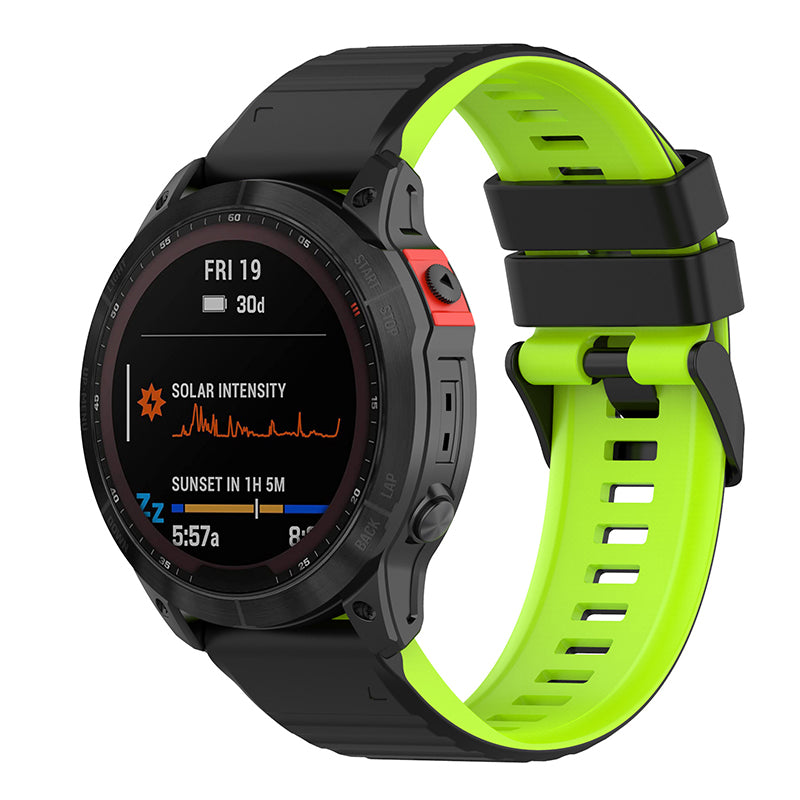 For Garmin Fenix 7 6 5 Amazfit Falcon Silicone Watch Band 22mm Dual Color Adjustable Smart Watch Strap Replacement