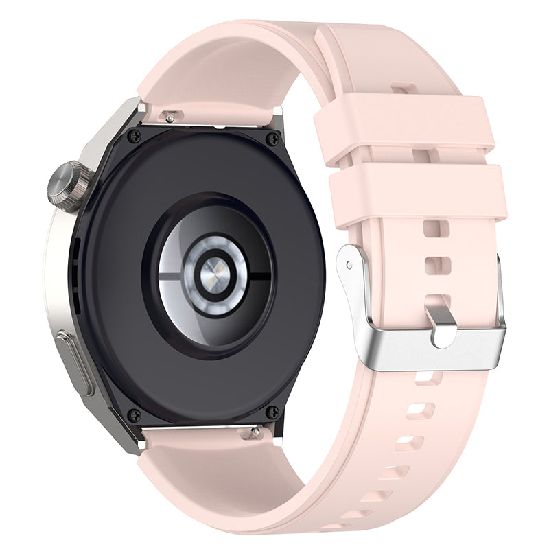For Huawei Watch GT 3 Pro 46mm GT 2 46mm Pro GT 2 46mm Silicone Watch Band 22mm Adjustable Wrist Strap with Silver Pin Buckle