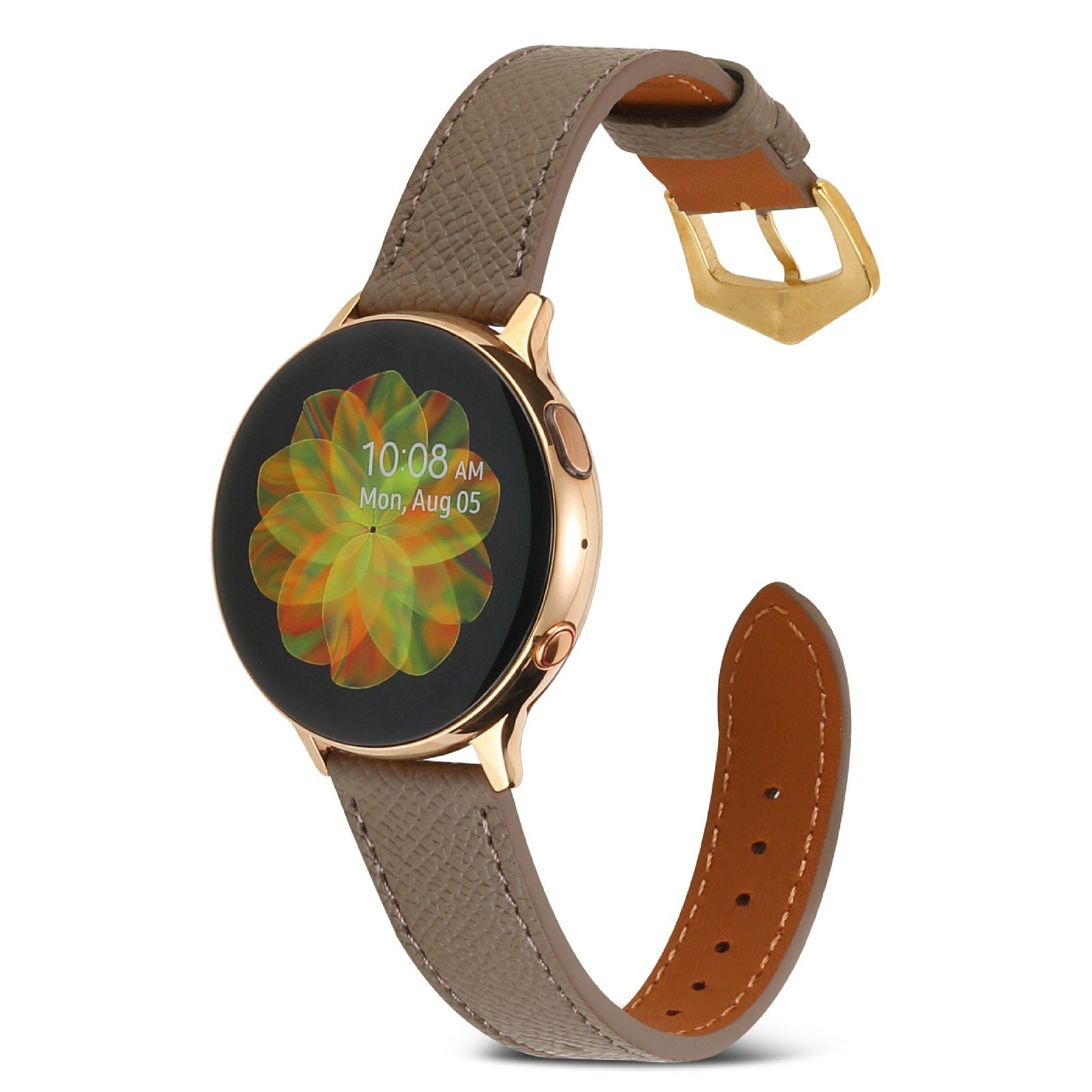 For Huawei Watch GT 3 Pro 43mm Samsung Galaxy Watch4 Classic 42mm 46mm 20mm Genuine Leather Watch Strap Metal Pin Buckle Wristband Replacement