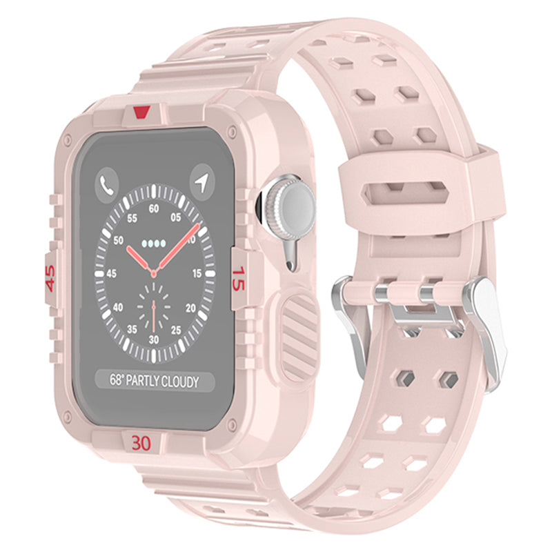 For Apple Watch Series 9 8 7 41mm SE (2023) SE SE (2022) 6 5 4 40mm 3 2 1 38mm Replacement Smart Watch Strap Double Pin Buckle Wrist Band