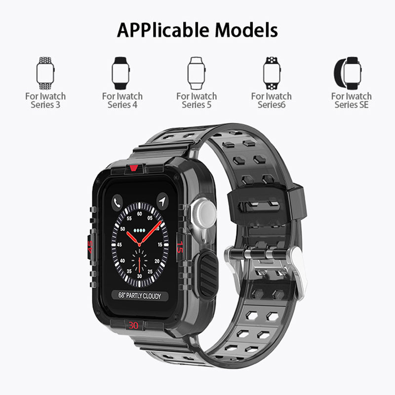 For Apple Watch Series 9 8 7 41mm SE (2023) SE SE (2022) 6 5 4 40mm 3 2 1 38mm Replacement Smart Watch Strap Double Pin Buckle Wrist Band
