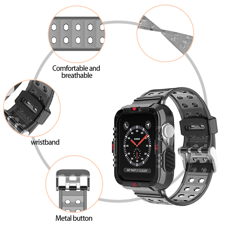 For Apple Watch Series 9 8 7 41mm SE (2023) SE SE (2022) 6 5 4 40mm 3 2 1 38mm Replacement Smart Watch Strap Double Pin Buckle Wrist Band
