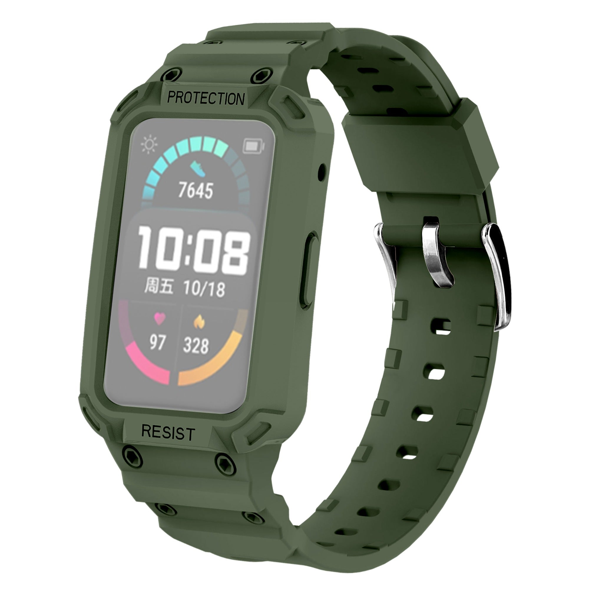 For Huawei Watch Fit Honor Watch ES Soft TPU Watch Band Adjustable Wrist Strap Replacement + Watch Case