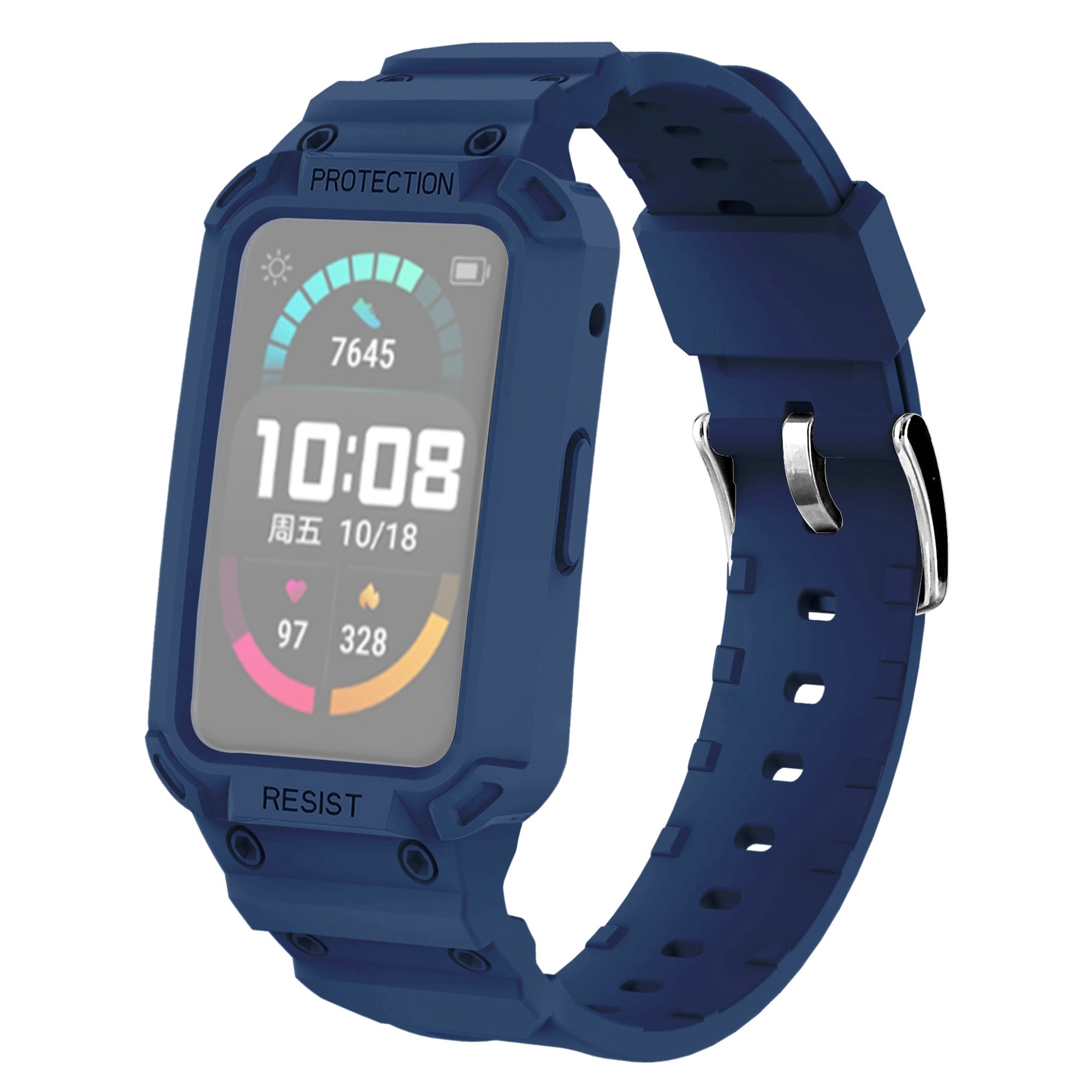 For Huawei Watch Fit Honor Watch ES Soft TPU Watch Band Adjustable Wrist Strap Replacement + Watch Case
