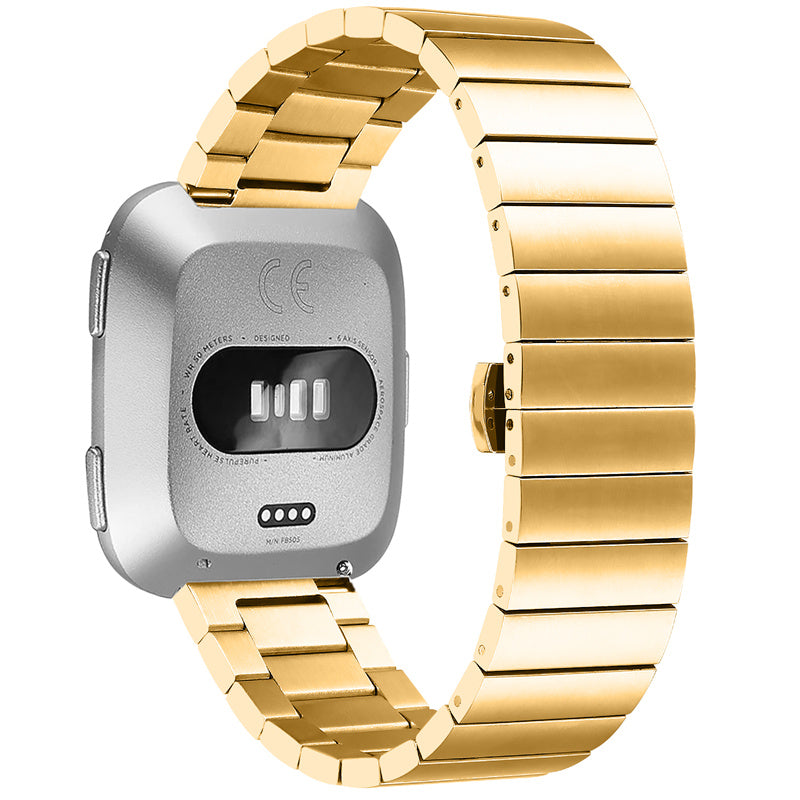 Smart Watch Band for Fitbit Versa Versa 2 Versa Lite Versa SE Durable Stainless Steel Wrist Strap with Buckle