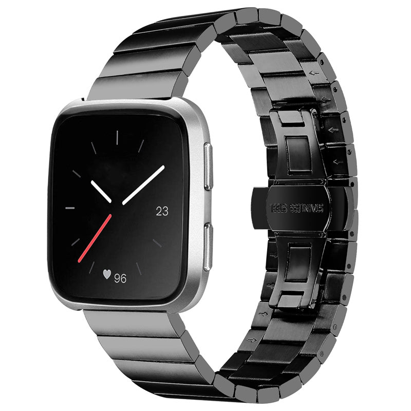 Smart Watch Band for Fitbit Versa 3 Sense Buckle Design Stainless Steel Replacement Wrist Strap