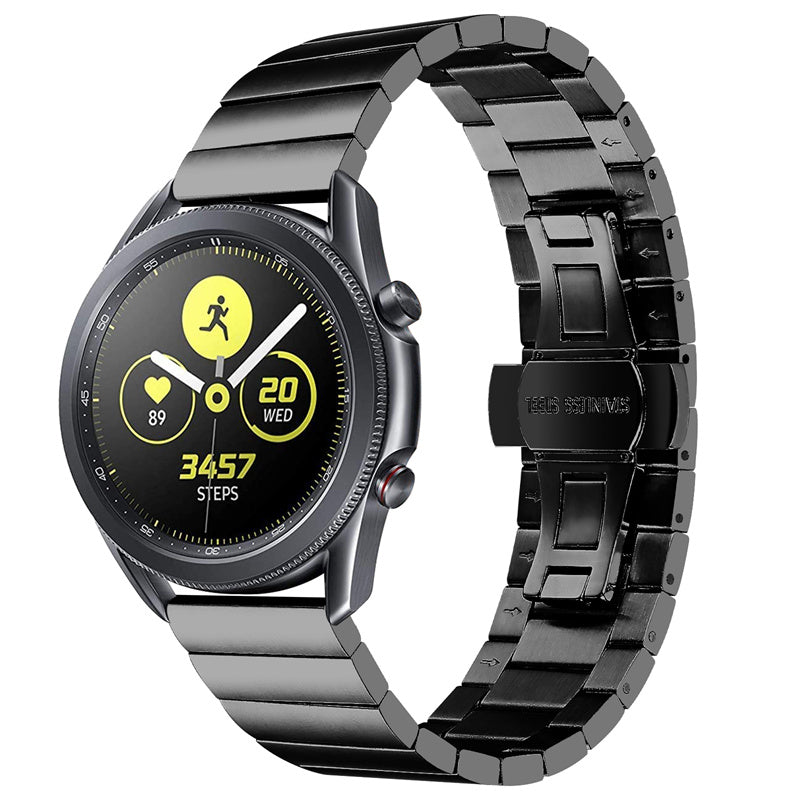 For Samsung Gear S3 Classic Galaxy Watch 46mm Watch4 Classic 46mm Watch Band Buckle Design Stainless Steel Strap