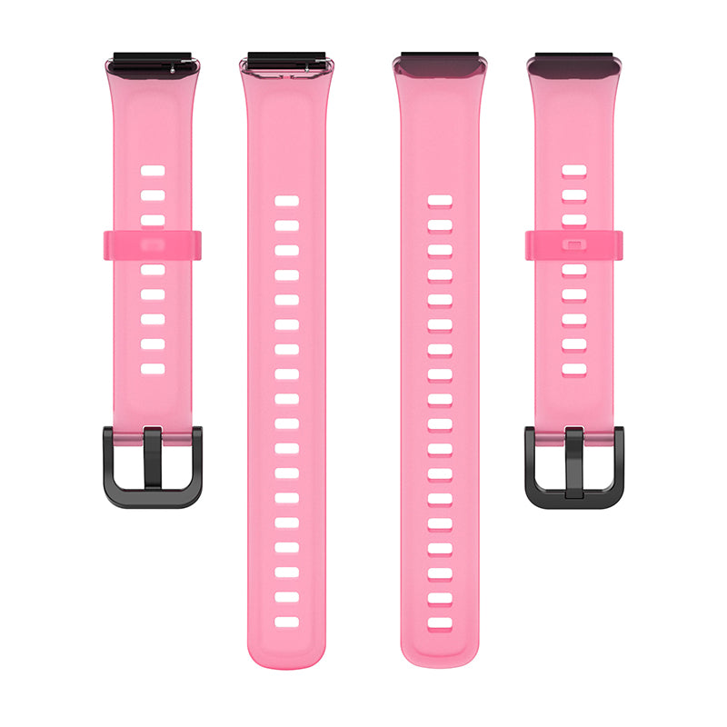 Translucent Smart Watch Band for Huawei Band 7 Soft Silicone Adjustable Wrist Strap Replacement