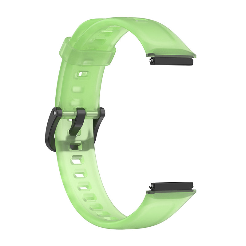 Translucent Smart Watch Band for Huawei Band 7 Soft Silicone Adjustable Wrist Strap Replacement