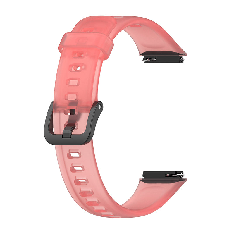 Translucent Smart Watch Band for Huawei Band 7 Soft Silicone Adjustable Wrist Strap Replacement