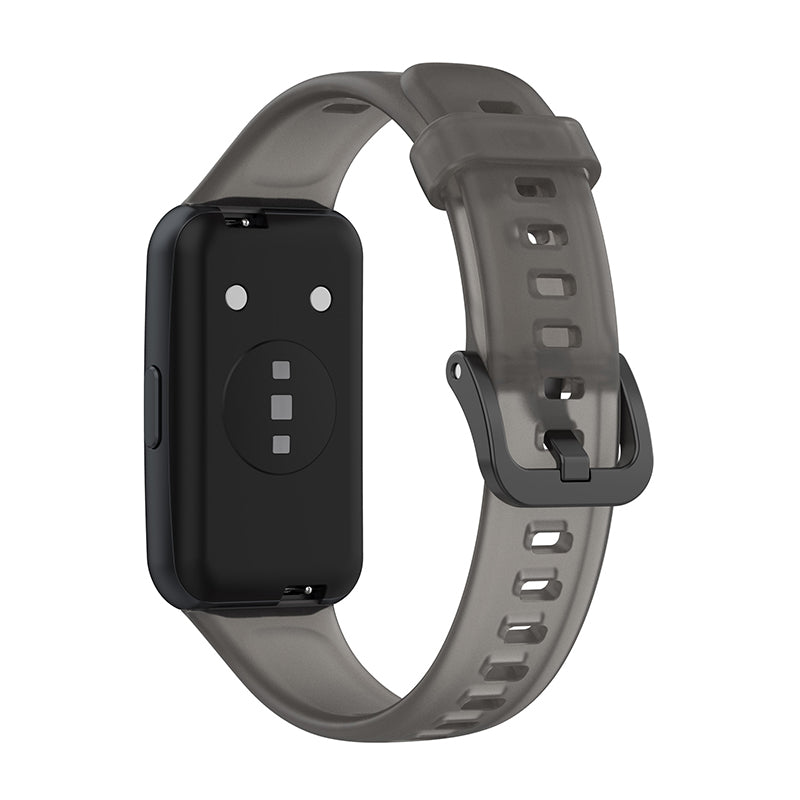 Translucent Smart Watch Band for Huawei Band 7 Soft Silicone Adjustable Wrist Strap Replacement