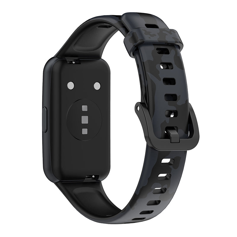 Pattern Printing Watch Strap for Huawei Band 7 Adjustable TPU Wrist Band Replacement Bracelet