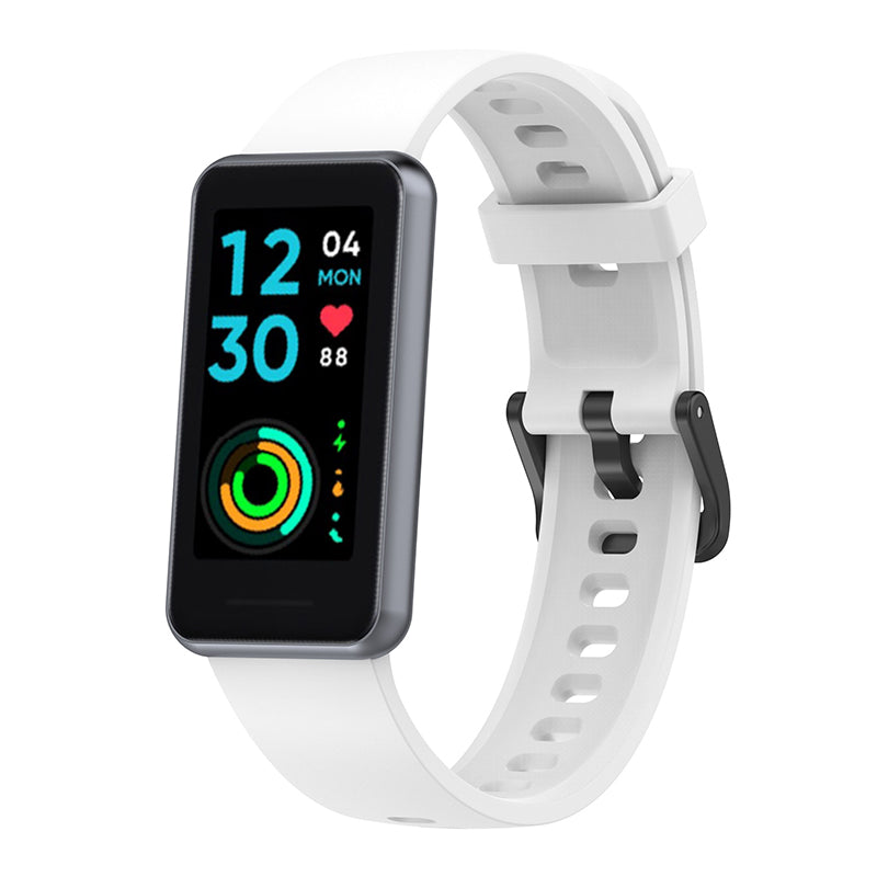Soft Silicone Smart Watch Band for Realme Band 2 Adjustable Pin Buckle Wrist Strap Replacement