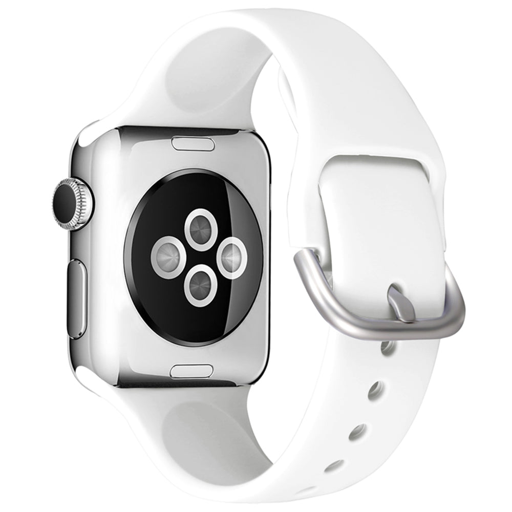 For Apple Watch Ultra 2 49mm Series 9 45mm SE (2023) 44mm Ultra 49mm Series 8 45mm 7 45mm 6 5 4 SE 44mm SE (2022) 44mm 3 2 1 42mm Silicone Watch Strap Adjustable Pin Buckle Wrist Band Replacement