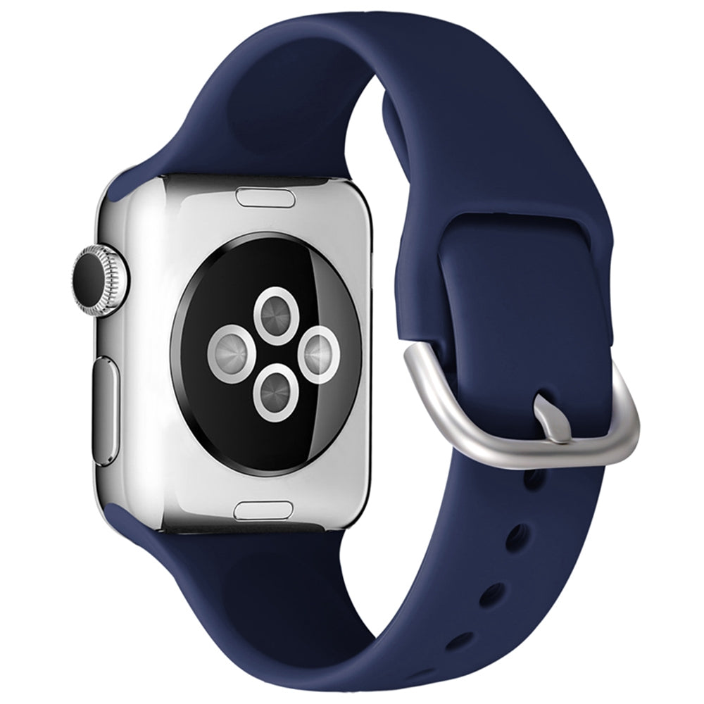 For Apple Watch Ultra 2 49mm Series 9 45mm SE (2023) 44mm Ultra 49mm Series 8 45mm 7 45mm 6 5 4 SE 44mm SE (2022) 44mm 3 2 1 42mm Silicone Watch Strap Adjustable Pin Buckle Wrist Band Replacement