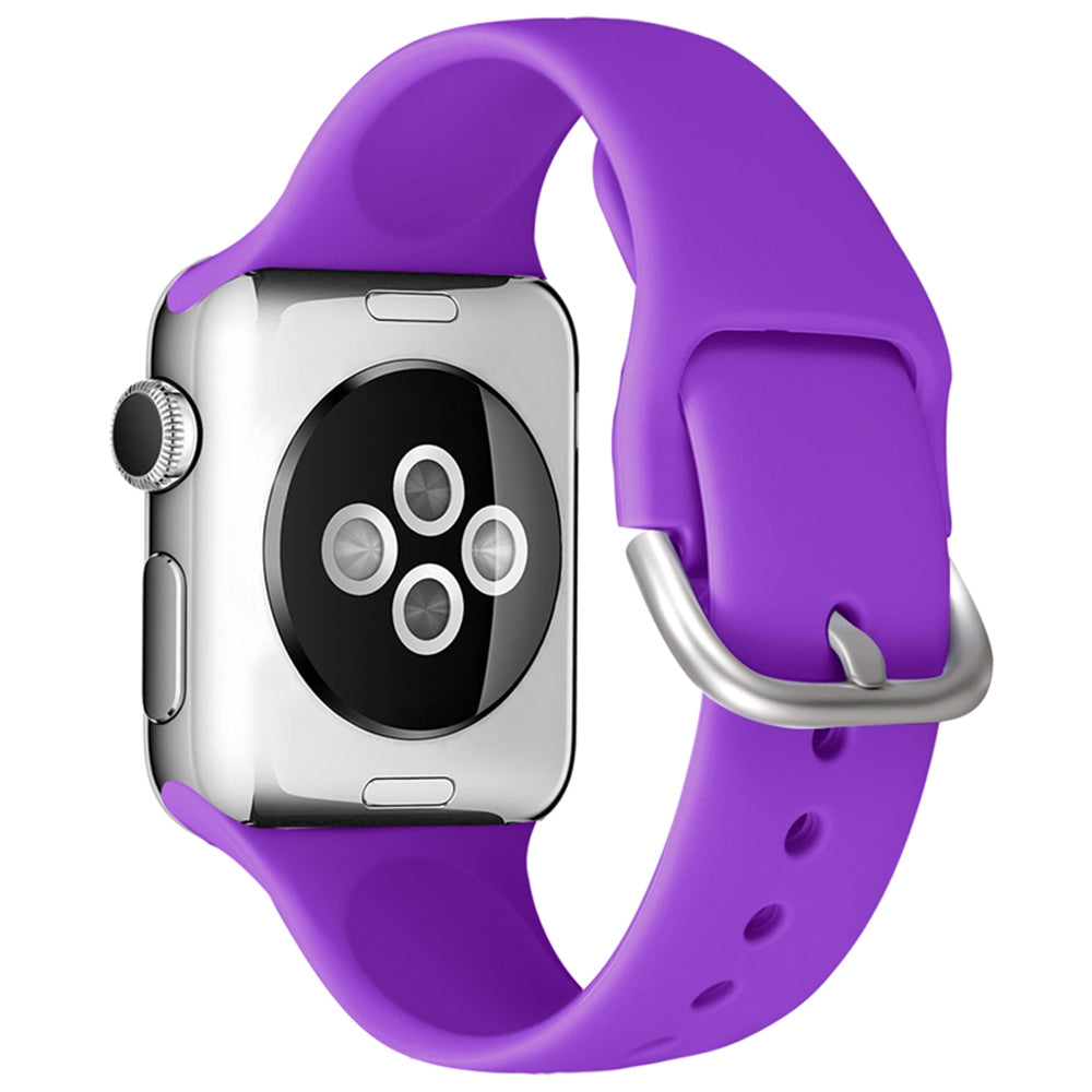For Apple Watch Ultra 2 49mm Series 9 45mm SE (2023) 44mm Ultra 49mm Series 8 45mm 7 45mm 6 5 4 SE 44mm SE (2022) 44mm 3 2 1 42mm Silicone Watch Strap Adjustable Pin Buckle Wrist Band Replacement