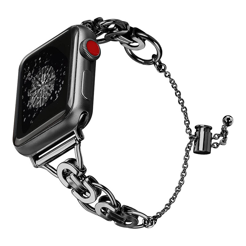For Apple Watch Ultra 2 49mm Series 9 45mm SE (2023) 44mm Ultra 49mm Series 1 2 3 42mm SE 44mm SE (2022) 44mm Series 4 5 6 44mm Series 7 45mm Series 8 45mm Stylish Hollow Out Smart Watch Band Stainless Steel Bracelet