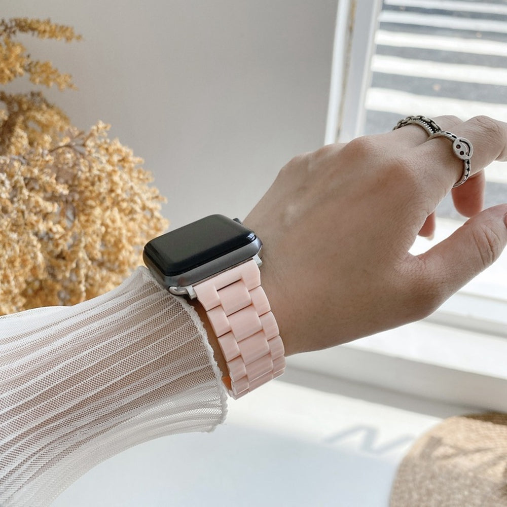 For Apple Watch Ultra 2 49mm Series 9 45mm SE (2023) 44mm Ultra 49mm Series 8 45mm 7 45mm 6 5 4 SE 44mm SE (2022) 44mm 3 2 1 42mm Replacement Strap Resin Watch Band with Folding Buckle