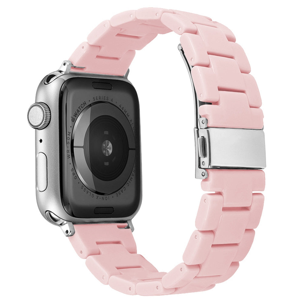 For Apple Watch Series 9 8 7 41mm 6 5 4 SE (2023) SE(2022) SE 40mm 3 2 1 38mm Resin Watchband Sport Watch Replacement Strap with Folding Buckle