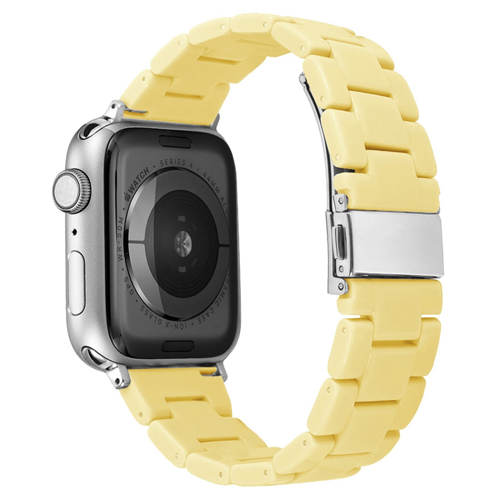 For Apple Watch Series 9 8 7 41mm 6 5 4 SE (2023) SE(2022) SE 40mm 3 2 1 38mm Resin Watchband Sport Watch Replacement Strap with Folding Buckle