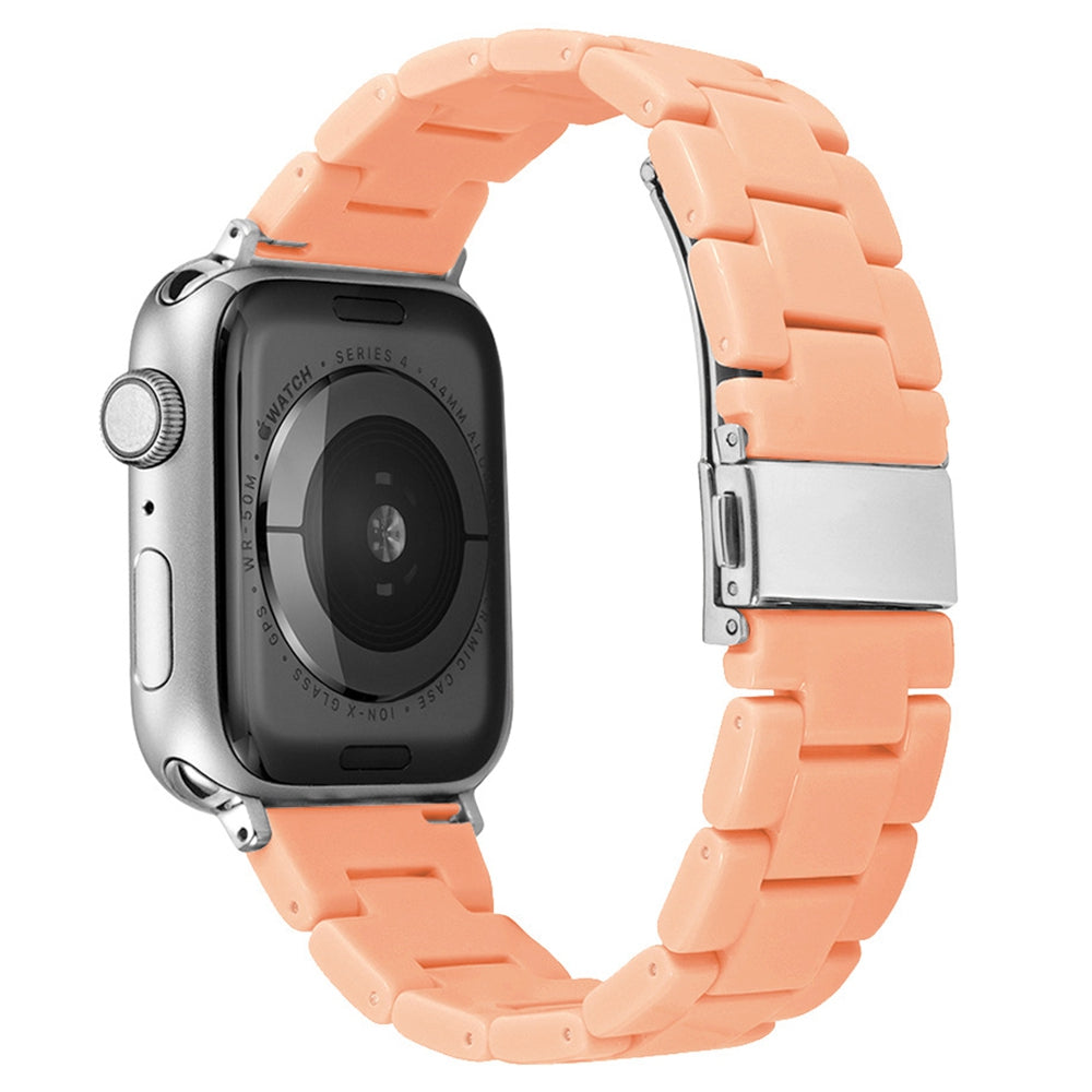 For Apple Watch Series 9 8 7 41mm 6 5 4 SE (2023) SE(2022) SE 40mm 3 2 1 38mm Resin Watchband Sport Watch Replacement Strap with Folding Buckle