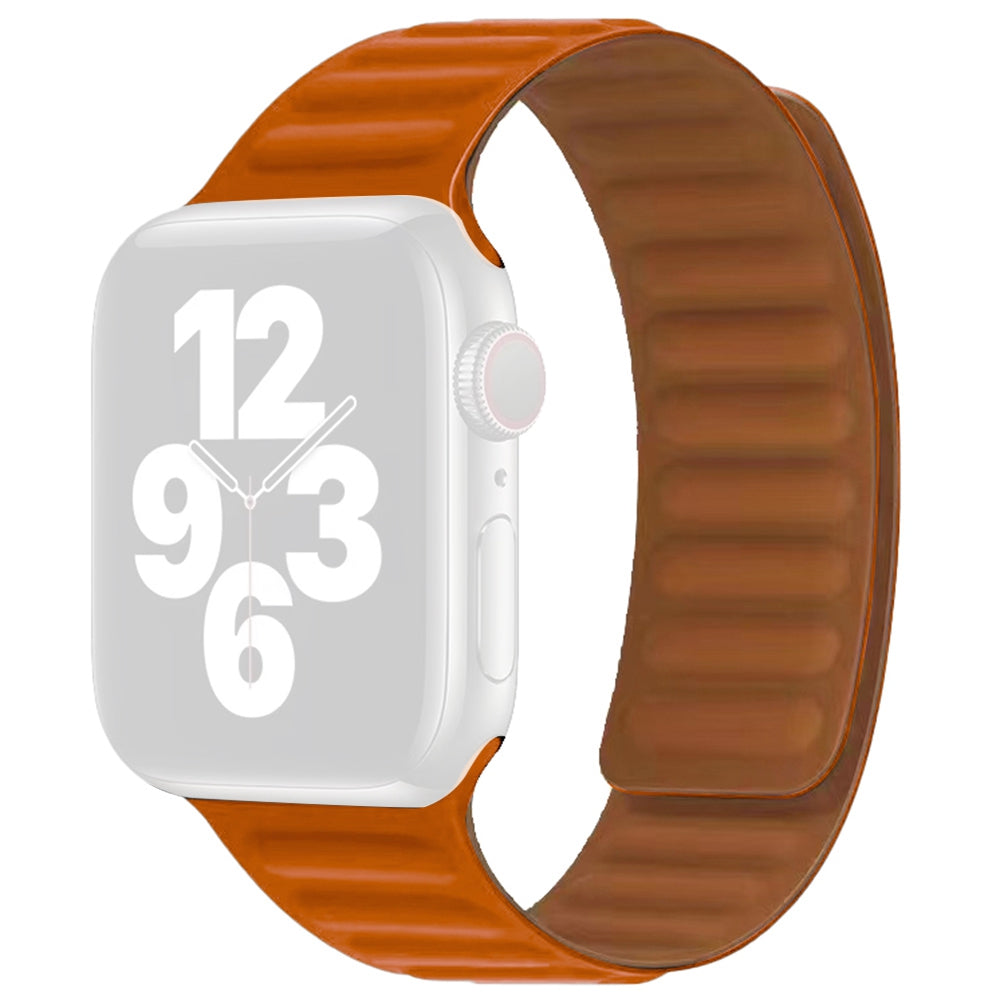 For Apple Watch Series 9 8 7 41mm 6 5 4 SE (2023) SE(2022) SE 40mm 3 2 1 38mm Dual Color Silicone Watch Strap Magnetic Adjustable Wrist Band