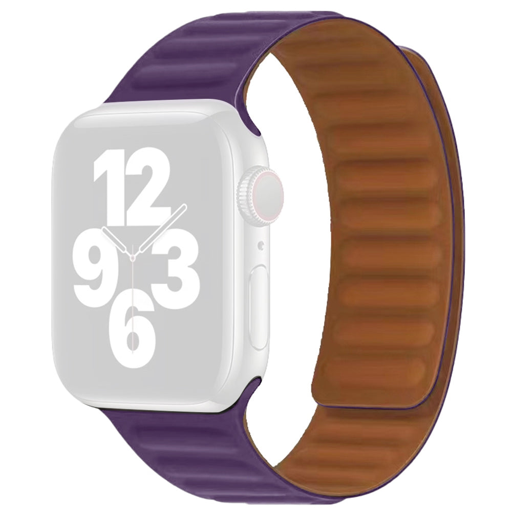 For Apple Watch Series 9 8 7 41mm 6 5 4 SE (2023) SE(2022) SE 40mm 3 2 1 38mm Dual Color Silicone Watch Strap Magnetic Adjustable Wrist Band