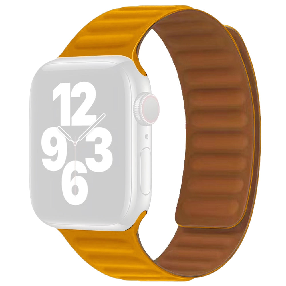 For Apple Watch Series 9 8 7 41mm 6 5 4 SE (2023) SE(2022) SE 40mm 3 2 1 38mm Dual Color Silicone Watch Strap Magnetic Adjustable Wrist Band