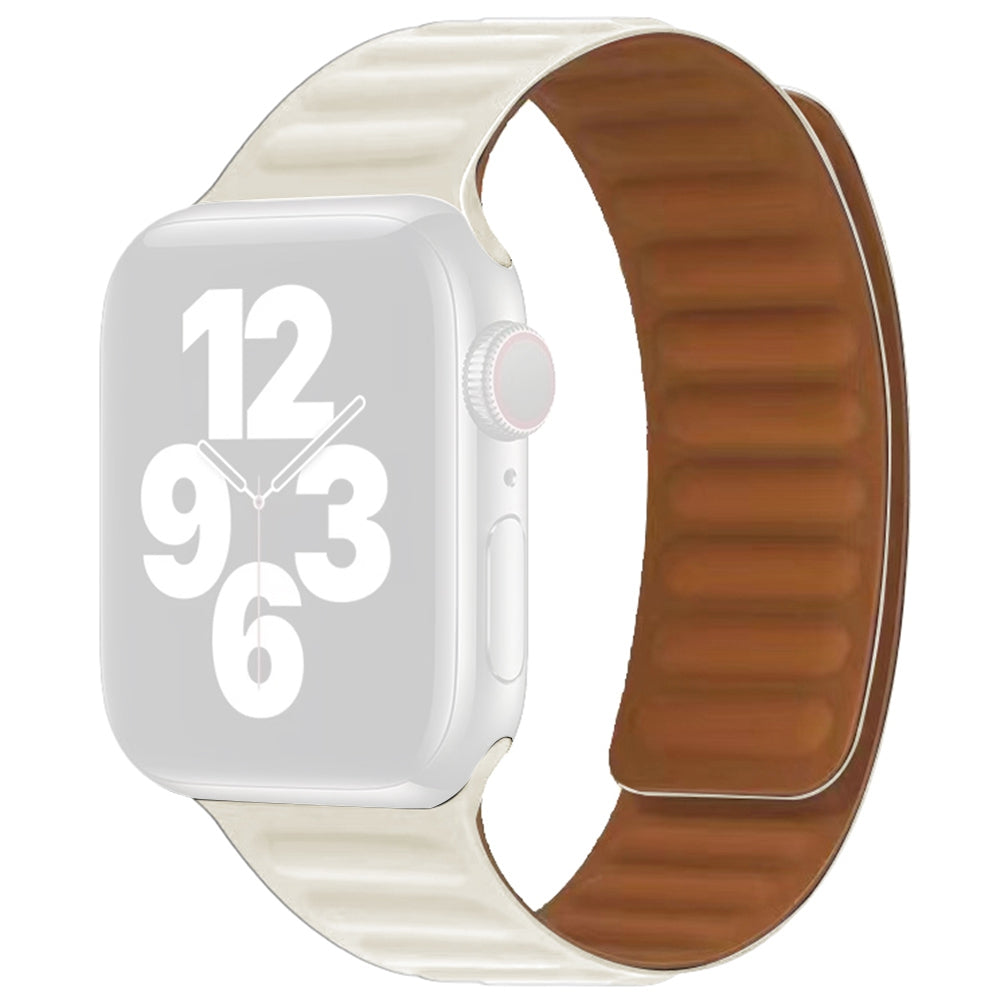 For Apple Watch Series 9 8 7 41mm 6 5 4 SE (2023) SE(2022) SE 40mm 3 2 1 38mm Dual Color Silicone Watch Strap Magnetic Adjustable Wrist Band