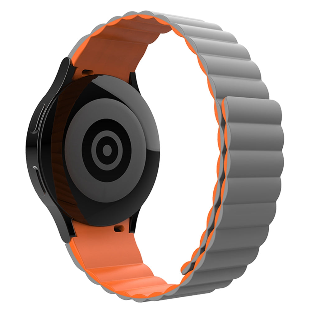 For Samsung Galaxy Watch6 40mm 44mm Watch6 Classic 43mm 47mm Watch 5 40mm 44mm 5 Pro 45mm Watch4 40mm 44mm Magnetic Adsorption Silicone Watch Band Replacement Wrist Strap