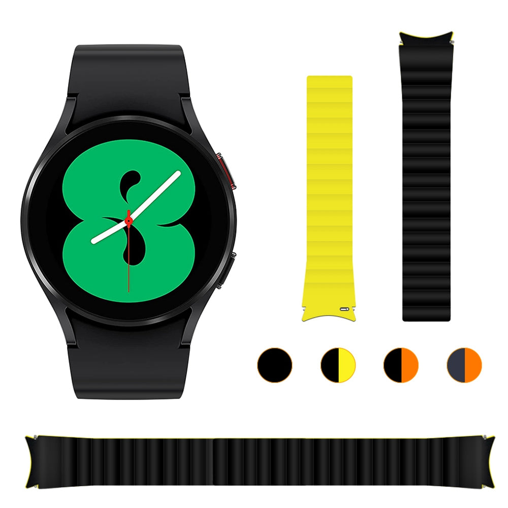 For Samsung Galaxy Watch6 40mm 44mm Watch6 Classic 43mm 47mm Watch 5 40mm 44mm 5 Pro 45mm Watch4 40mm 44mm Magnetic Adsorption Silicone Watch Band Replacement Wrist Strap