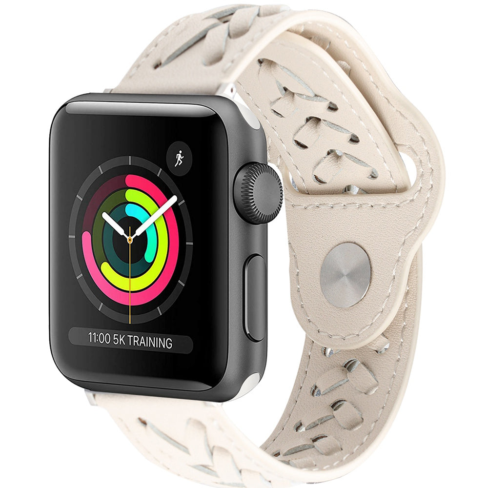 For Apple Watch Ultra 2 49mm Series 9 45mm SE (2023) 44mm Ultra 49mm Series 8 45mm Series 7 45mm SE 44mm SE (2022) 44mm Series 4 5 6 44mm Series 1 2 3 42mm Microfiber Leather Woven Watch Band Wrist Strap