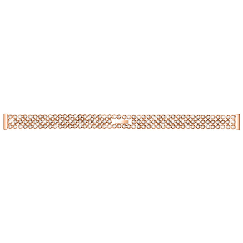 For Xiaomi Mi Band 7 Rhinestones Decor Replacement Strap Stainless Steel Round Beads Smart Watch Wristband