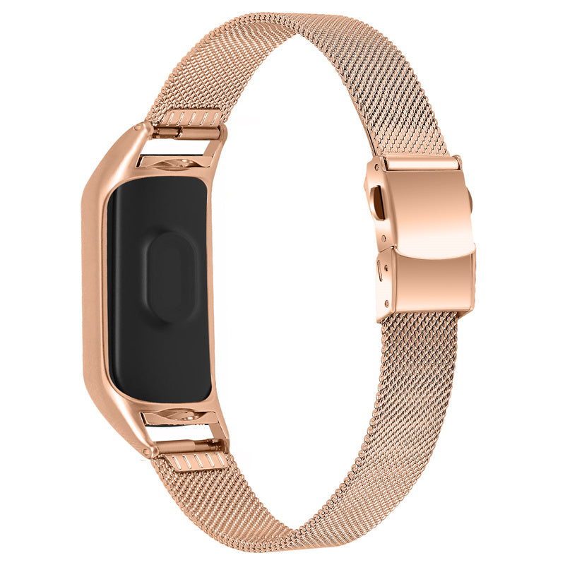 For Xiaomi Mi Band 7 Milanese Stainless Steel Mesh Wrist Strap Replacement Stylish Smartwatch Band with Buckle