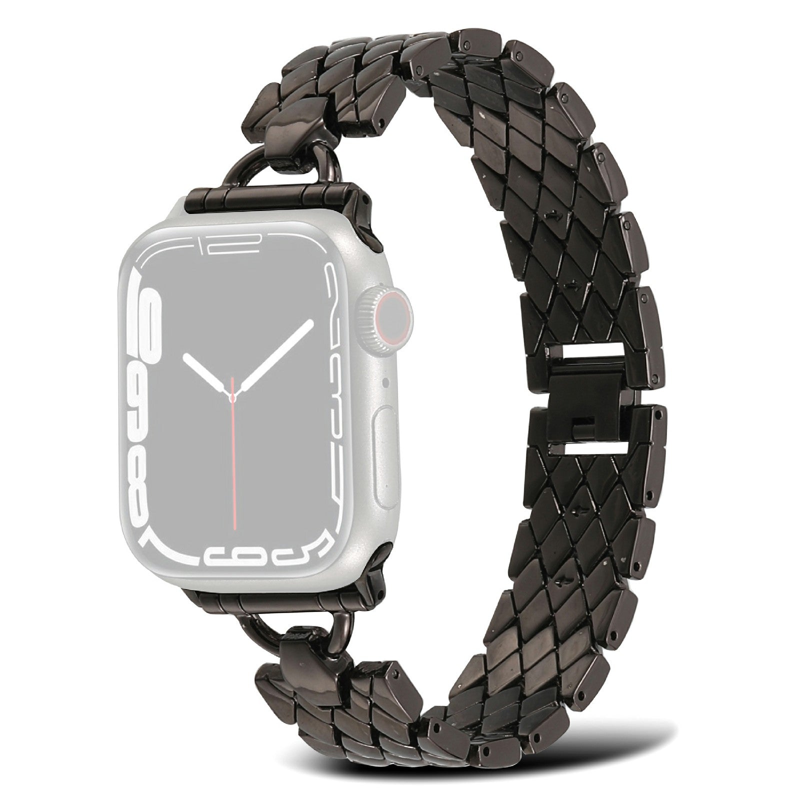 For Apple Watch Series 9 8 7 41mm 6 5 4 SE (2023) SE (2022) SE 40mm 3 2 1 38mm Rhombus Bracelet Smart Watch Band Zinc Alloy Wrist Strap Replacement