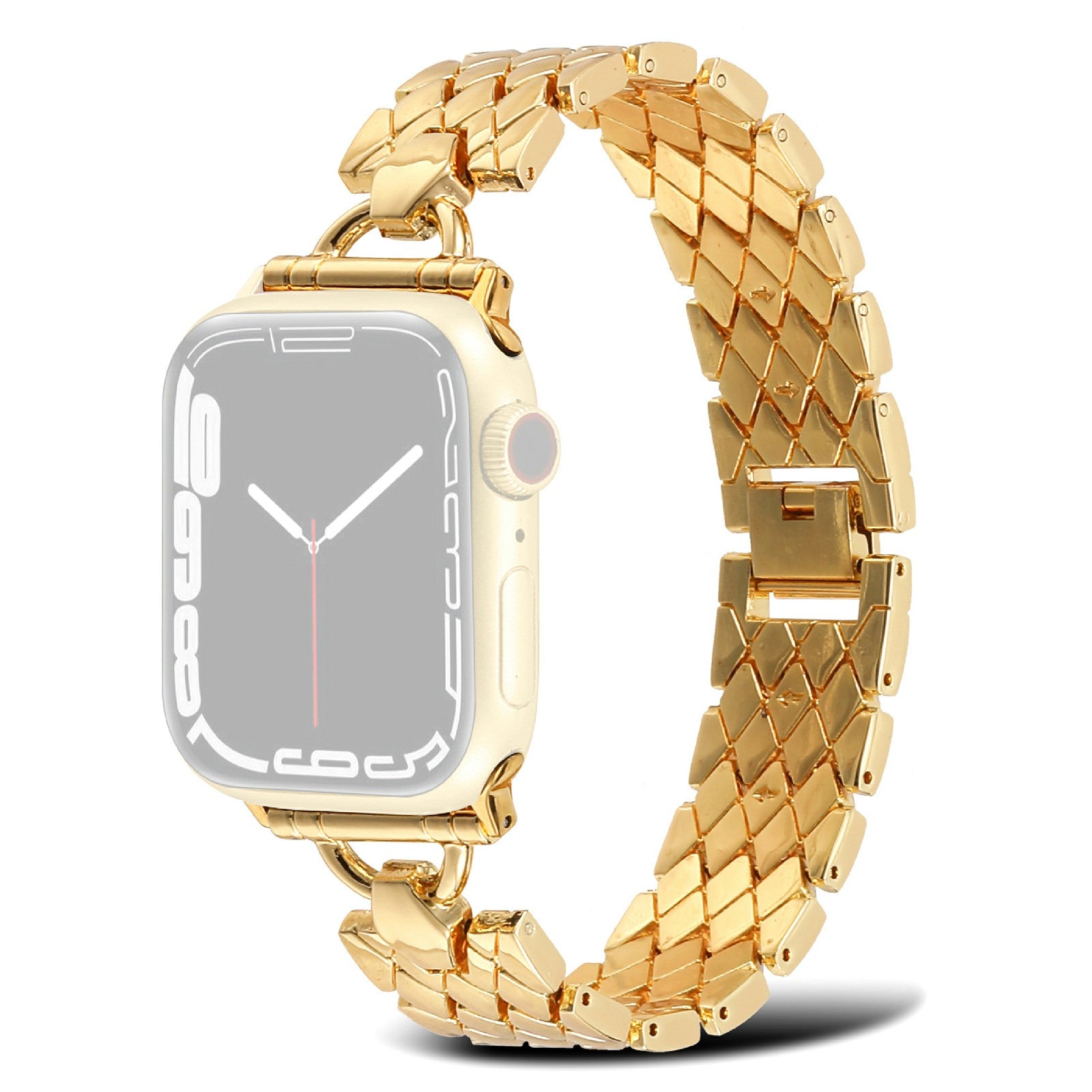 For Apple Watch Series 9 8 7 41mm 6 5 4 SE (2023) SE (2022) SE 40mm 3 2 1 38mm Rhombus Bracelet Smart Watch Band Zinc Alloy Wrist Strap Replacement