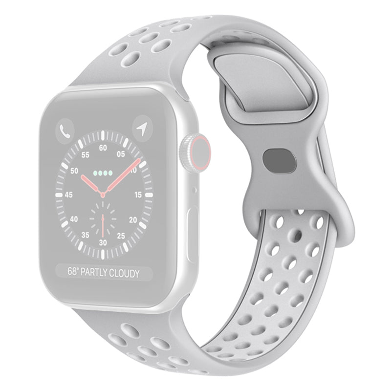 For Apple Watch Series 9 8 7 41mm 6 5 4 SE (2023) SE (2022) SE 40mm 3 2 1 38mm Silicone Watch Band Dual Color Adjustable Smartwatch Strap Size: S M