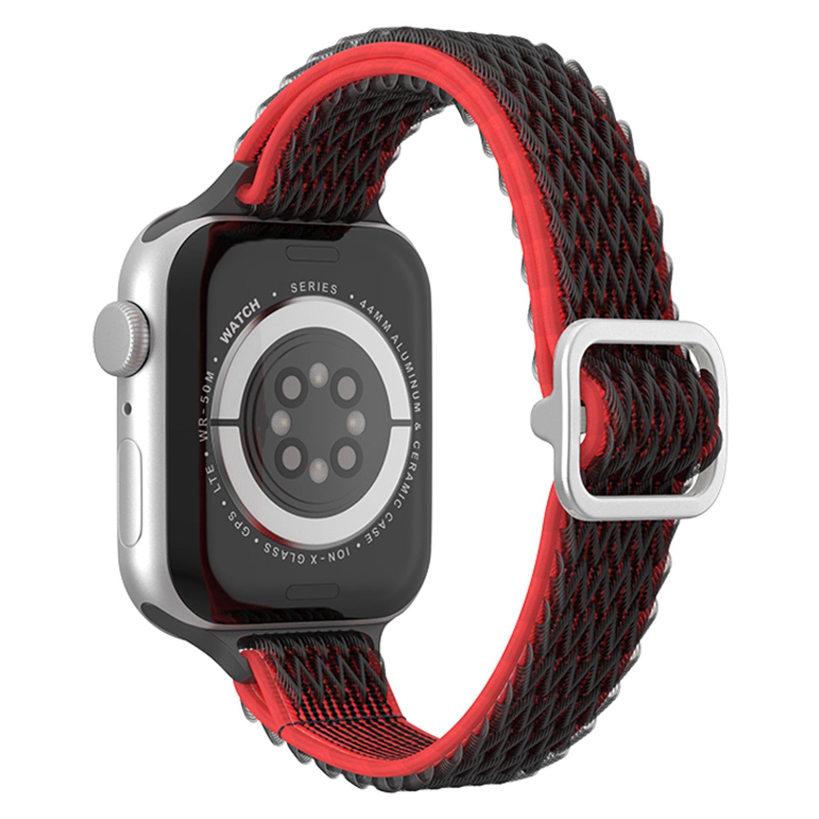 For Apple Watch Series 9 8 7 41mm 6 5 4 SE (2023) SE (2022) SE 40mm 3 2 1 38mm Wave Watch Band Adjustable Nylon Wrist Strap Replacement