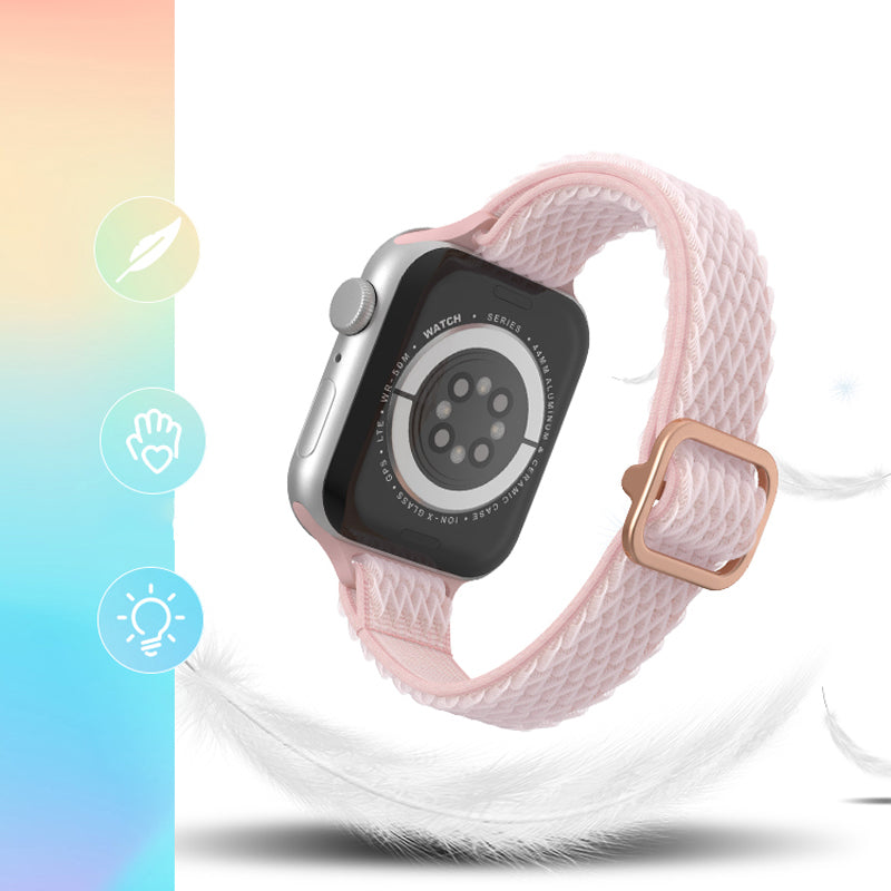For Apple Watch Series 9 8 7 41mm 6 5 4 SE (2023) SE (2022) SE 40mm 3 2 1 38mm Wave Watch Band Adjustable Nylon Wrist Strap Replacement