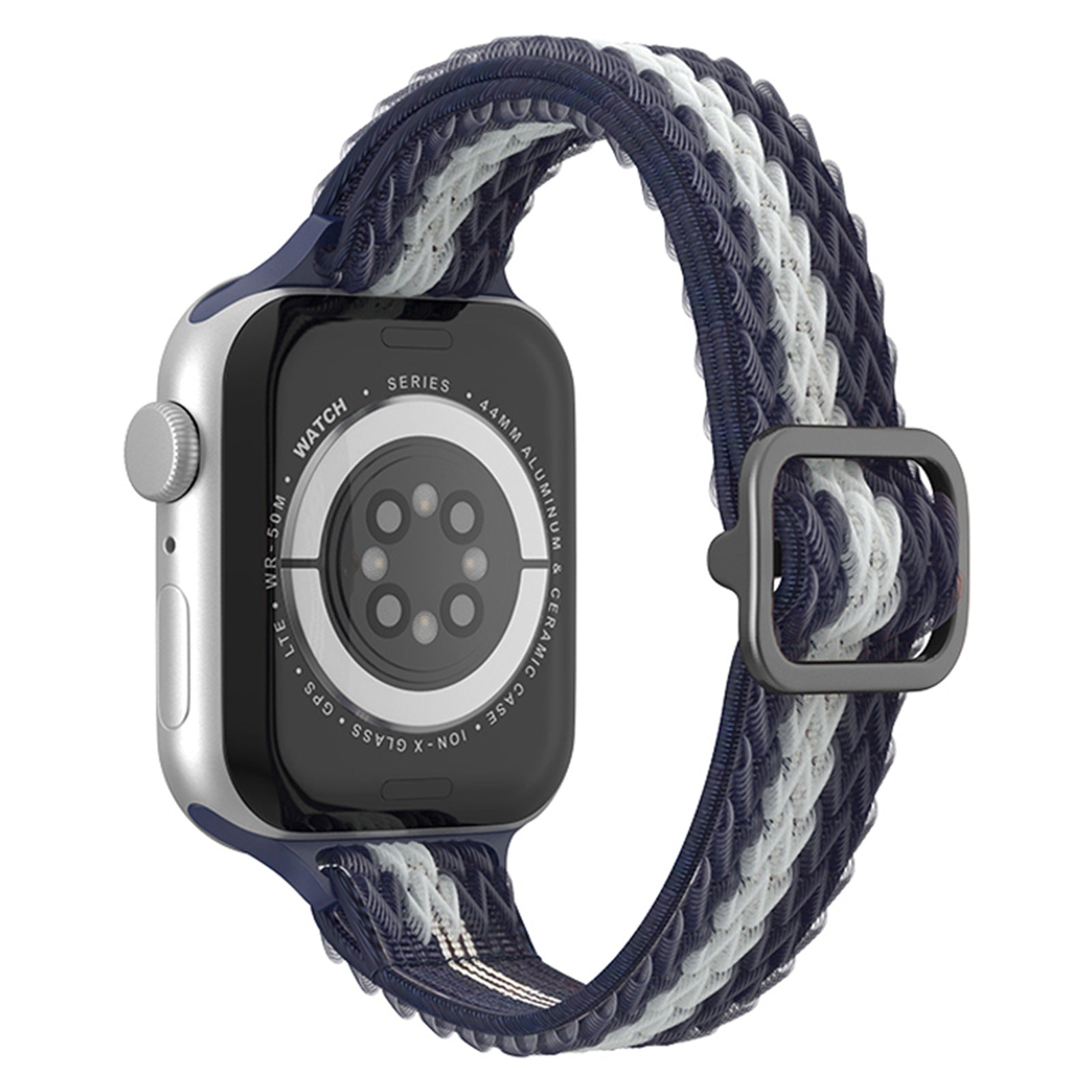 For Apple Watch Series 9 8 7 41mm 6 5 4 SE (2023) SE (2022) SE 40mm 3 2 1 38mm Wave Watch Band Adjustable Nylon Wrist Strap Replacement