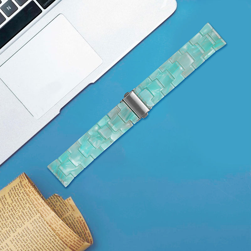 For Fossil Gen5 Carlyle Gen 5 Julianna Gen 5 Garrett Gen 5 Carlyle HR 22mm Resin Bracelet Wristband 3 Beads Strap Replacement