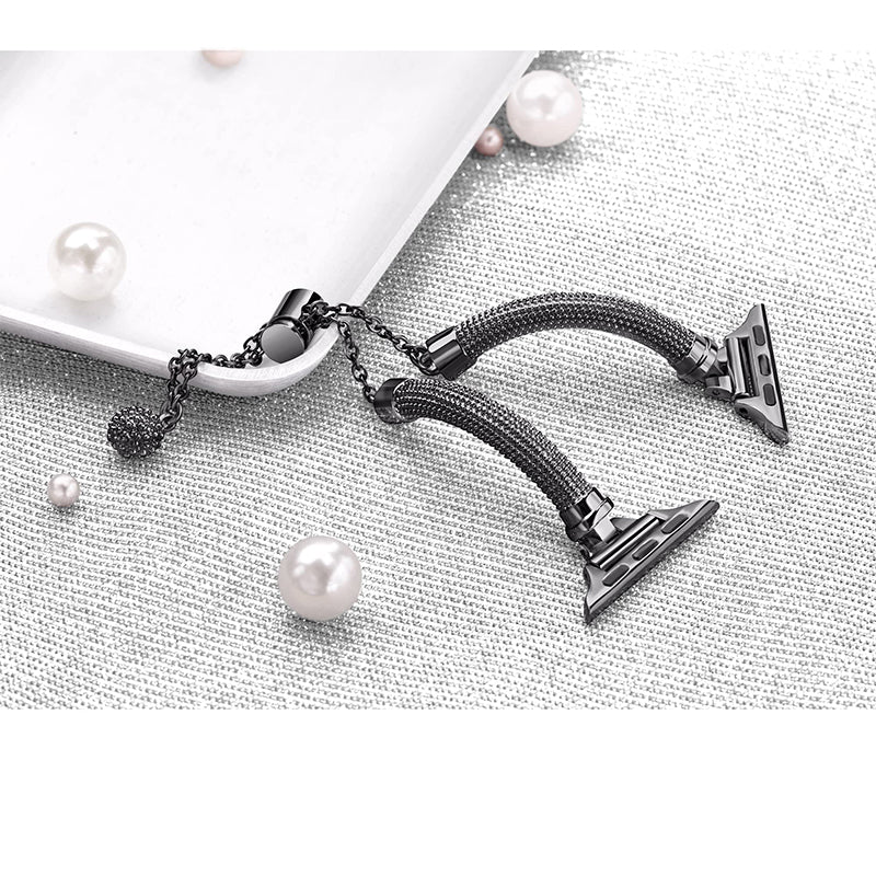 For Apple Watch Ultra 2 49mm Series 9 45mm SE (2023) 44mm Ultra 49mm 8 7 45mm 6 5 4 SE (2022) SE 44mm 3 2 1 42mm Stylish Durable Bracelet Metal Smart Watch Band Wrist Strap Replacement