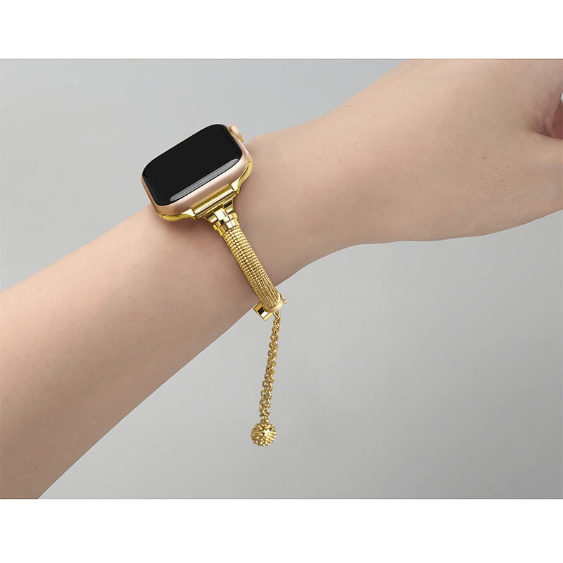 For Apple Watch Ultra 2 49mm Series 9 45mm SE (2023) 44mm Ultra 49mm 8 7 45mm 6 5 4 SE (2022) SE 44mm 3 2 1 42mm Stylish Durable Bracelet Metal Smart Watch Band Wrist Strap Replacement