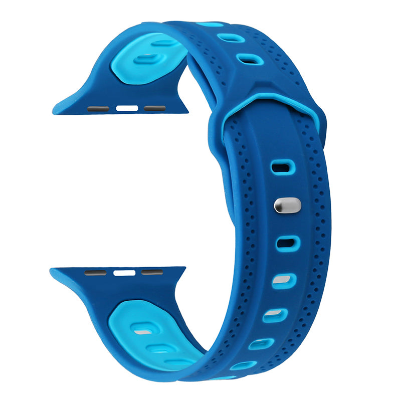 For Apple Watch Series 9 8 7 41mm SE (2023) SE (2020) SE 4 5 6 40mm 3 2 1 38mm Press Buckle Design Silicone Smartwatch Band Replacement Wrist Strap