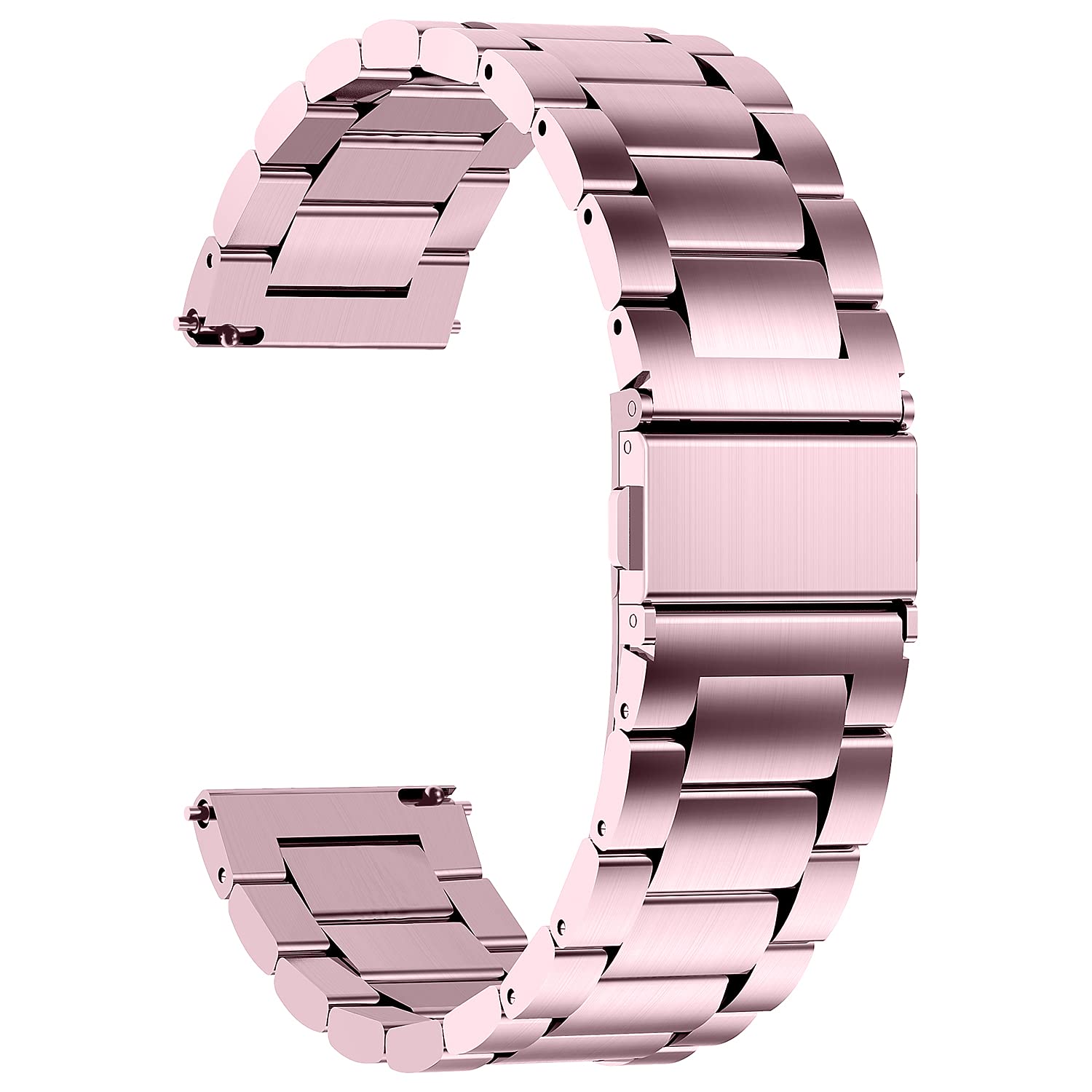 JLT For Samsung Watch4 Classic 42mm 46mm Garmin Venu 2 Plus 20mm Watch Band Three Beads Stainless Steel Replacement Strap