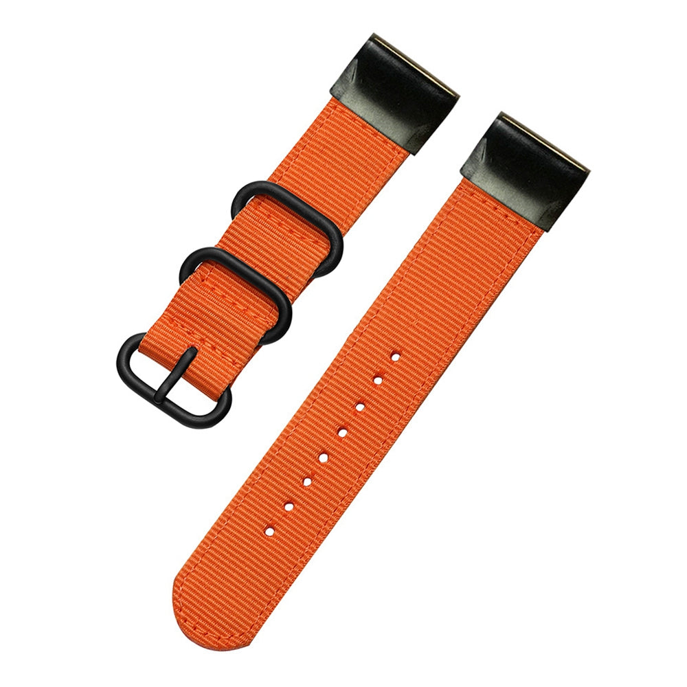 For Garmin Fenix 7S 6S Pro 5S Plus 20mm Nylon Watch Band Adjustable Wrist Strap with Stainless Steel Three Loops