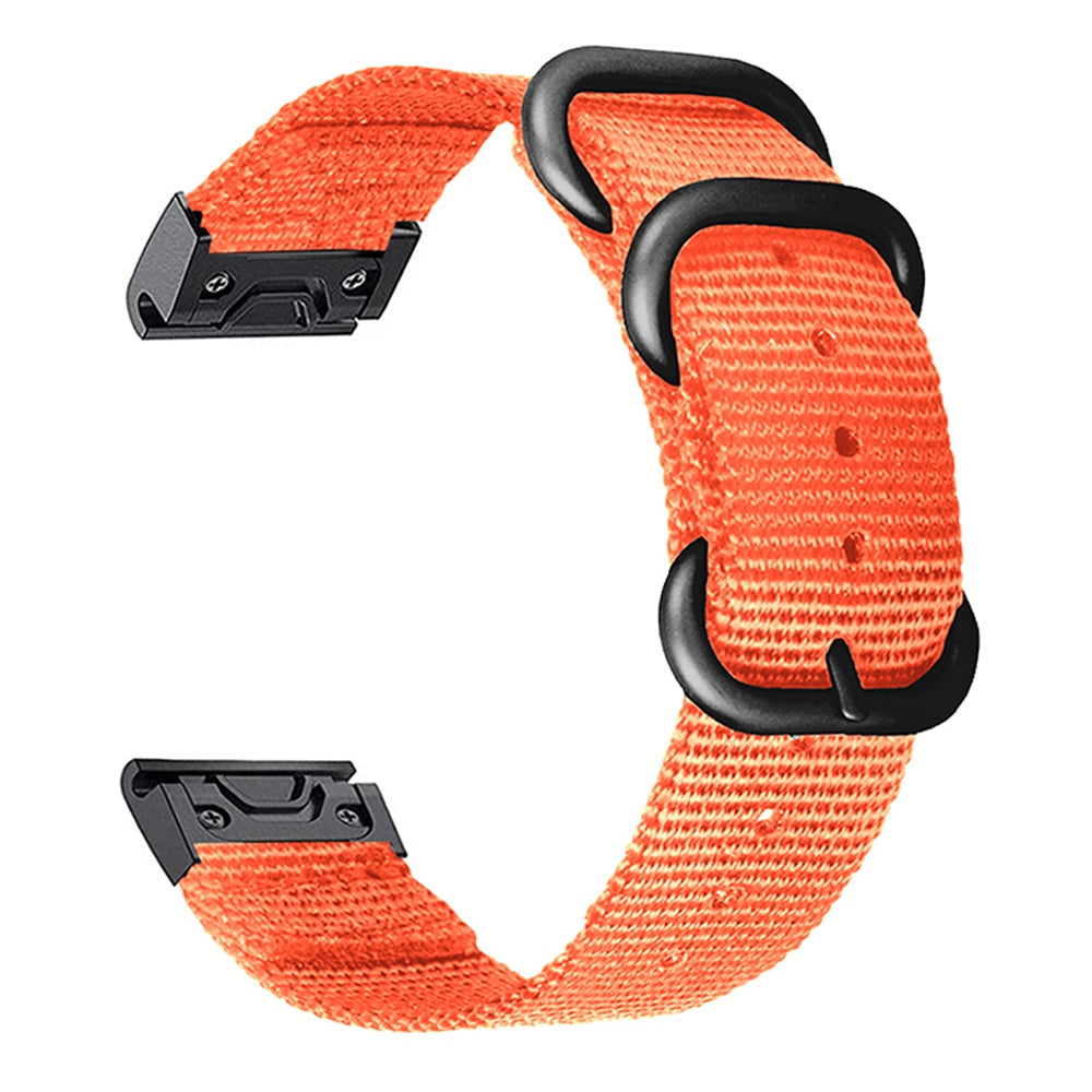 For Garmin Fenix 7 6 Pro Forerunner 935 945 22mm Nylon Smart Watch Strap Stainless Steel Three Loops Replacement Wrist Band