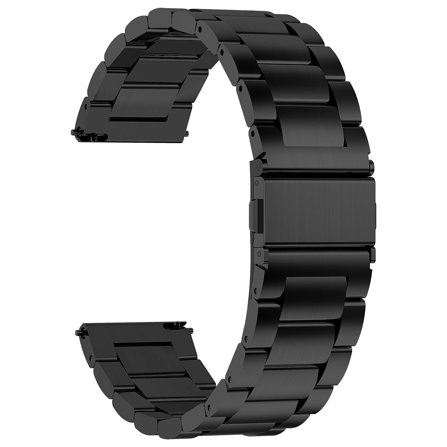 JLT For GarminMove 3S Garmin Vivomove 3S Active S Watch Band Replacement 18mm Three Beads Stainless Steel Wrist Strap